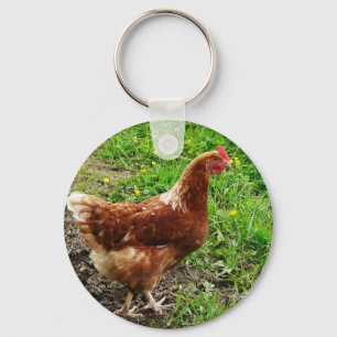 Kleines rotes Huhn - freie Strecken-Ei-Schicht Schlüsselanhänger
