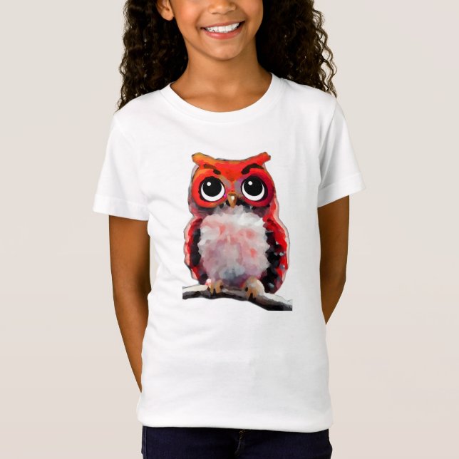 Kleines Rotes Owl T-Shirt (Vorderseite)