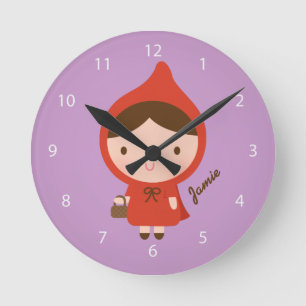 Kleines Rotkäppchen-Märchen-Mädchen-Schlafzimme Runde Wanduhr