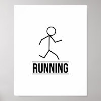 Kleines Running-Strichmännchen
