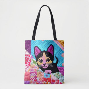 Kleines Schwarz-Weiß-Kätzchen, wie Design Tasche