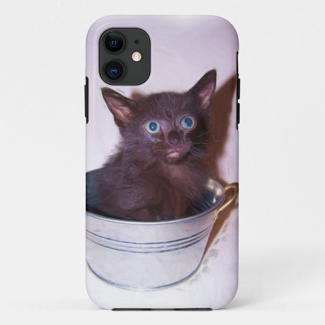 kleines schwarzes Kätzchen Case-Mate iPhone Hülle (Rückseite)