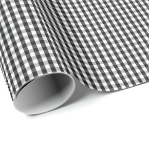 Kleines Schwarzweiss-Gingham-Packpapier Geschenkpapier