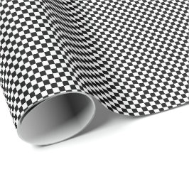 Kleines Schwarzweiss-Karo-Verpackungs-Papier Geschenkpapier