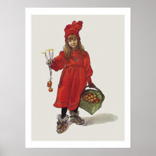 Kleines schwedisches Mädchen Brita Carl Larssons Poster