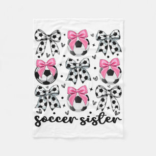 Kleines Schwesterchen Kokette Fußballschleife Nied Fleecedecke