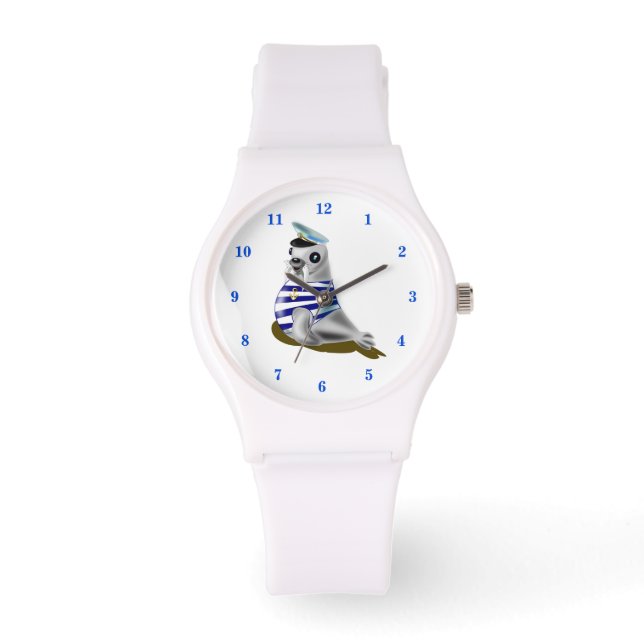 Kleines Siegel Sailor Schenken Armbanduhr (Vorderseite)