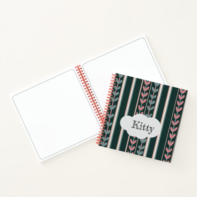 Kleines Skizzenbuch mit Blumengrafik Notizbuch (Innenseite)
