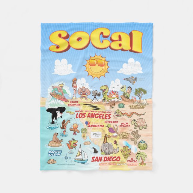 Kleines SoCal Fleecedecke (Vorderseite)