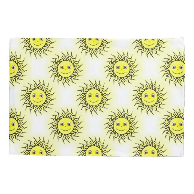 Kleines Sonnenscheinmuster Kissenbezug (Rückseite)