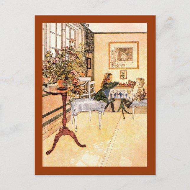 Kleines Spiel vom Schach Postkarte (Vorderseite)