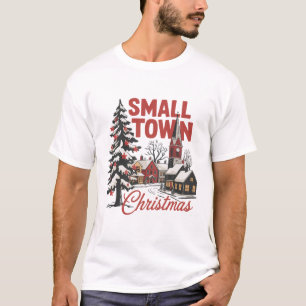 Kleines Stadtweihnachtsland Bauer Familie Retro T-Shirt