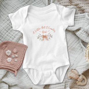 Kleines Stück Country Bow Wildblumen Baby Girl Baby Strampler