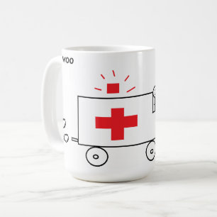 Kleines Stück flehen Krankenwagen an Kaffeetasse