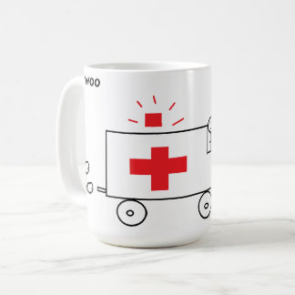 Kleines Stück flehen Krankenwagen an Kaffeetasse
