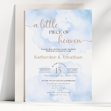 Kleines Stück Heaven Baby Dusche einladen zu beste
