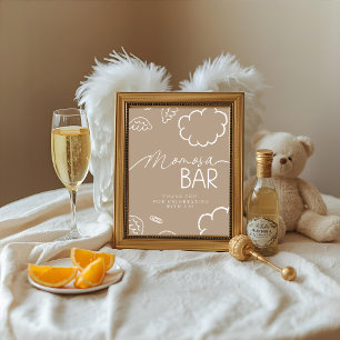Kleines Stück Himmel Beige Momosa Bar Schild Einladung