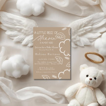 Kleines Stück Himmel beigefarbene Babyparty