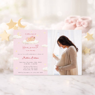 Kleines Stück Himmel Foto Baby Girl Shower Einladung