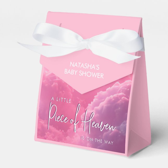 Kleines Stück Himmlische Pink-Babydusche Geschenkschachtel (Vorderseite)