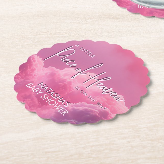 Kleines Stück Himmlische Pink-Babydusche Untersetzer (angewinkelt)