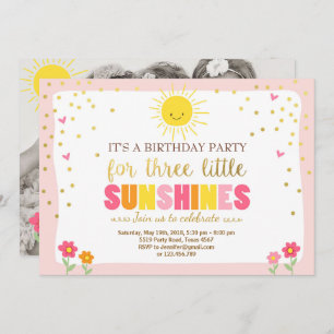 Kleines sunshines Geburtstagseinladung Einladung