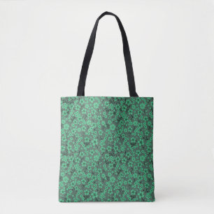 Kleines süßes grünes Blumenmuster Tasche