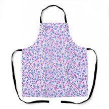 Kleines süßes weißes blaues rosa Blumenmuster