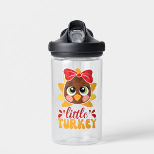 Kleines Truthahn-Mädchen Kinder Thanksgiving Trinkflasche