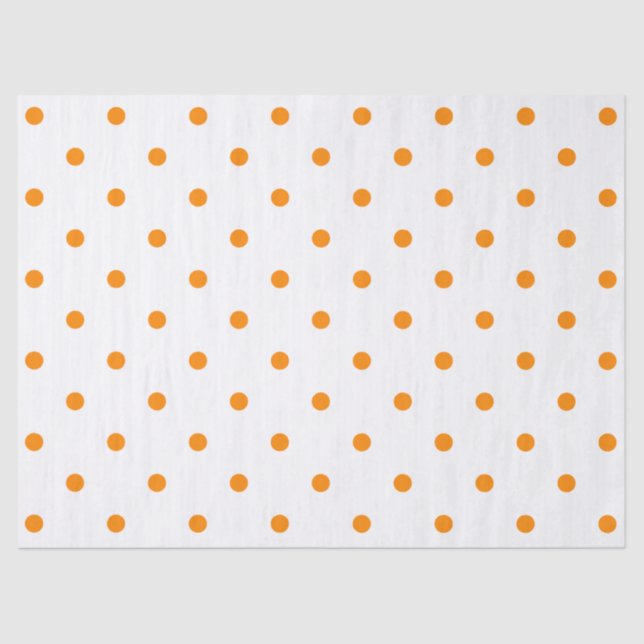 Kleines Tupfen-Muster: Orange Seidenpapier (Vorderseite)