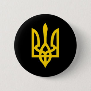 Kleines ukrainisches Wappen Flagge Symbol Zeichen Button