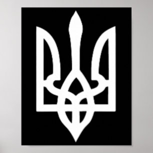 Kleines Ukrainisches Wappen Flagge Symbol Zeichen Poster