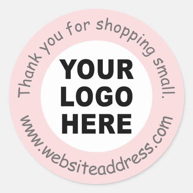 Kleines Unternehmen dank klassischer Rundaufkleber Runder Aufkleber (Vorderseite)