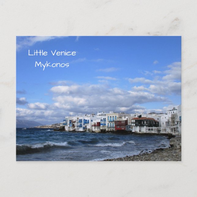Kleines Venedig, Mykonos Postkarte (Vorderseite)