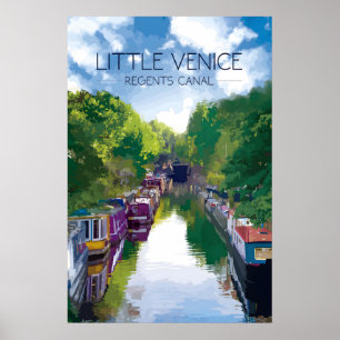 Kleines Venedig Regents Canal Reiseplakat Poster
