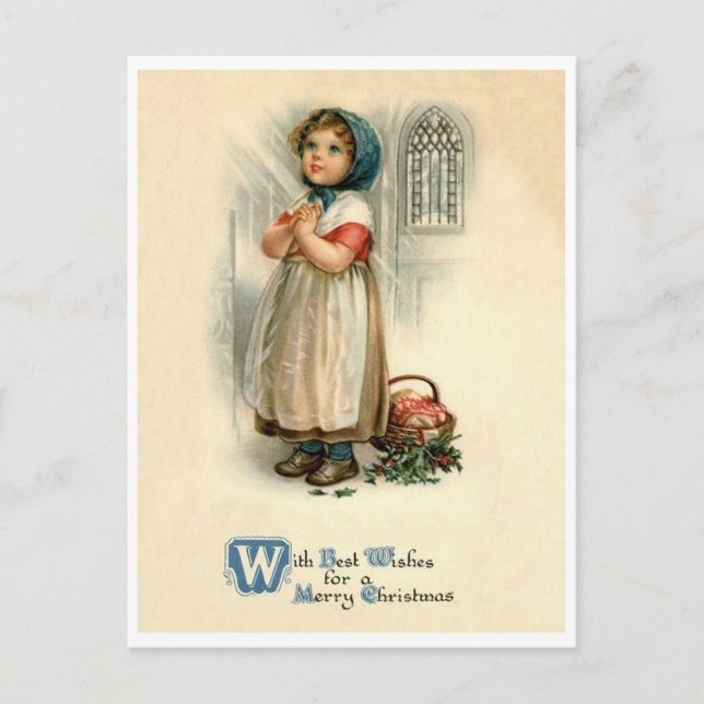 Kleines Weihnachtsgebet, religiös, Vintag Postkarte (Vorderseite)