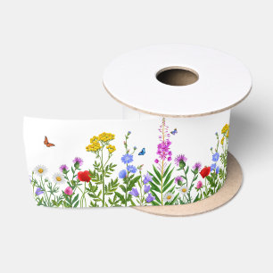Kleines Wildblume Garden Blumenmuster Geschenk Satinband