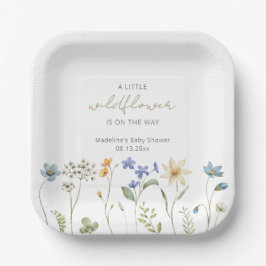 Kleines Wildblume Spring Floral Baby Duschpapier Pappteller