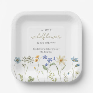 Kleines Wildblume Spring Floral Baby Duschpapier Pappteller