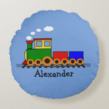 Kleines Zugdesign Rundkissen