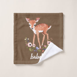 Kleinhirsche personalisierter Waschtuch Waschlappen