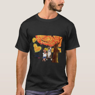 Kleinjunge und Bull American Dog Custom Hunde Rass T-Shirt
