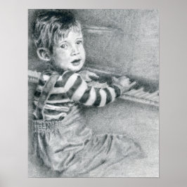 Kleinkind bei Piano Poster