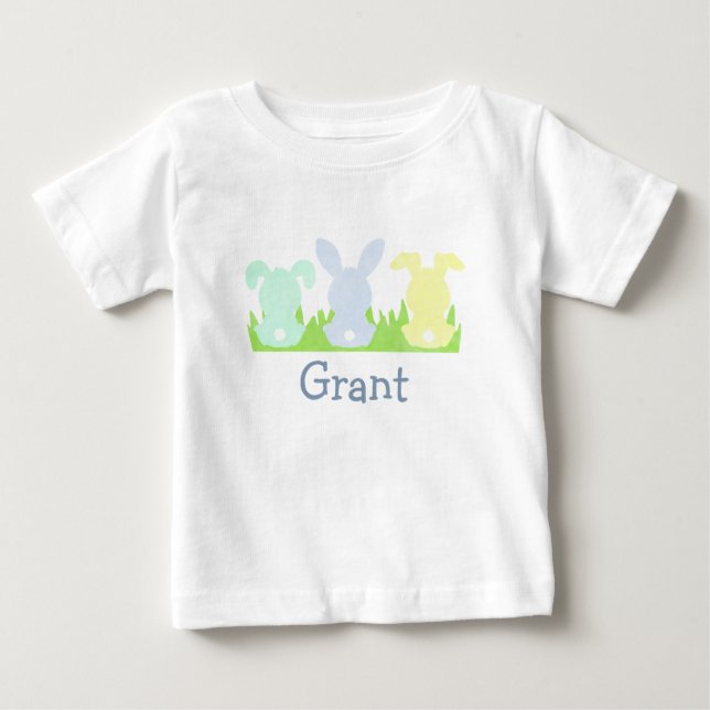 Kleinkind Boy Easter Bunny Trio Baby T-shirt (Vorderseite)
