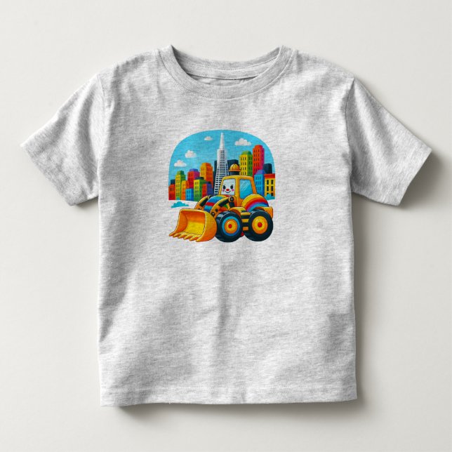 Kleinkind Bulldozer SF T-shirt (Vorderseite)