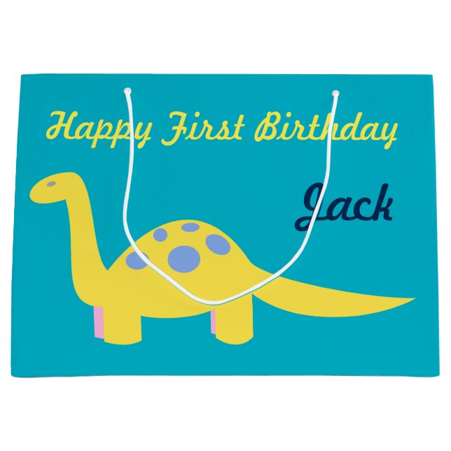 Kleinkind-Dinosaurier-Geschenk-Tasche Große Geschenktüte (Vorderseite)