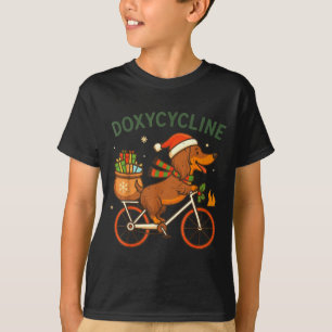 Kleinkind Doxycyclin Langhaar Dachshund Weihnachte T-Shirt