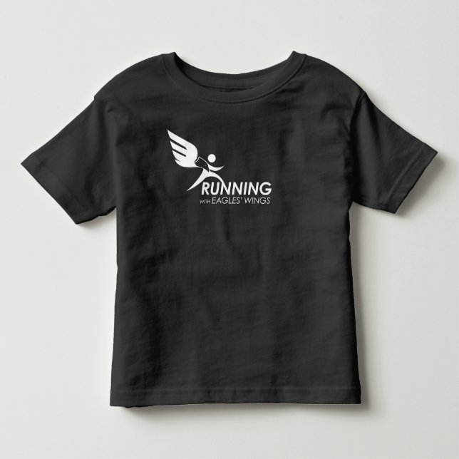 Kleinkind-dunkles T-Shirt: Laufen mit Eagles Kleinkind T-shirt (Vorderseite)