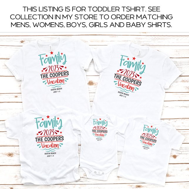 Kleinkind Familienurlaub Beach Sommer Custom Kleinkind T-shirt (Von Creator hochgeladen)