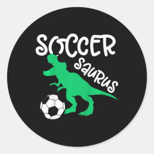 Kleinkind Fußball Dinosaurier Für Jungen Und Mädch Runder Aufkleber